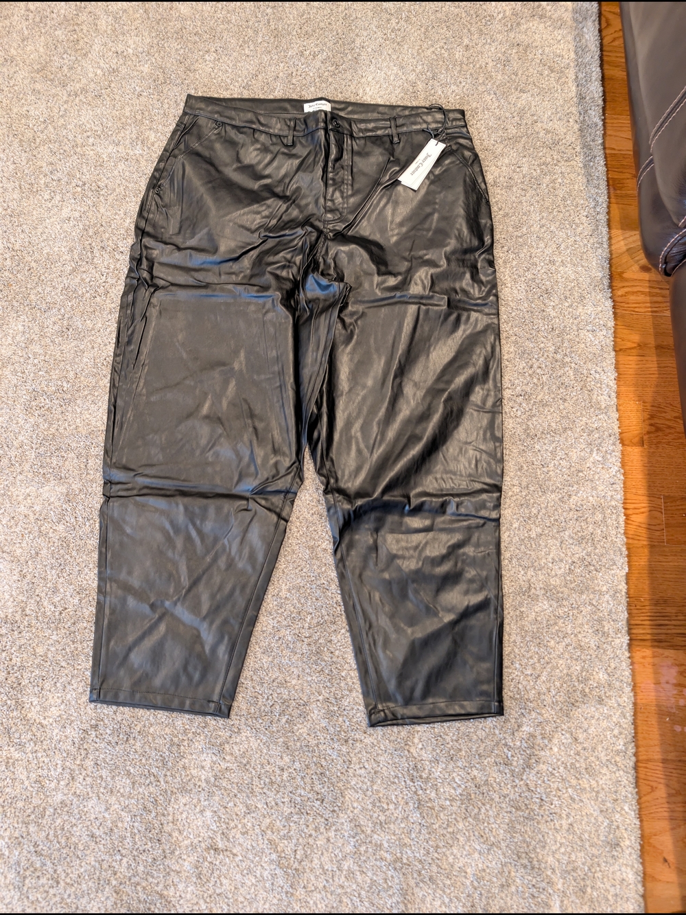 NWT Juicy Couture Rodeo Faux Leather Pants Black 20W